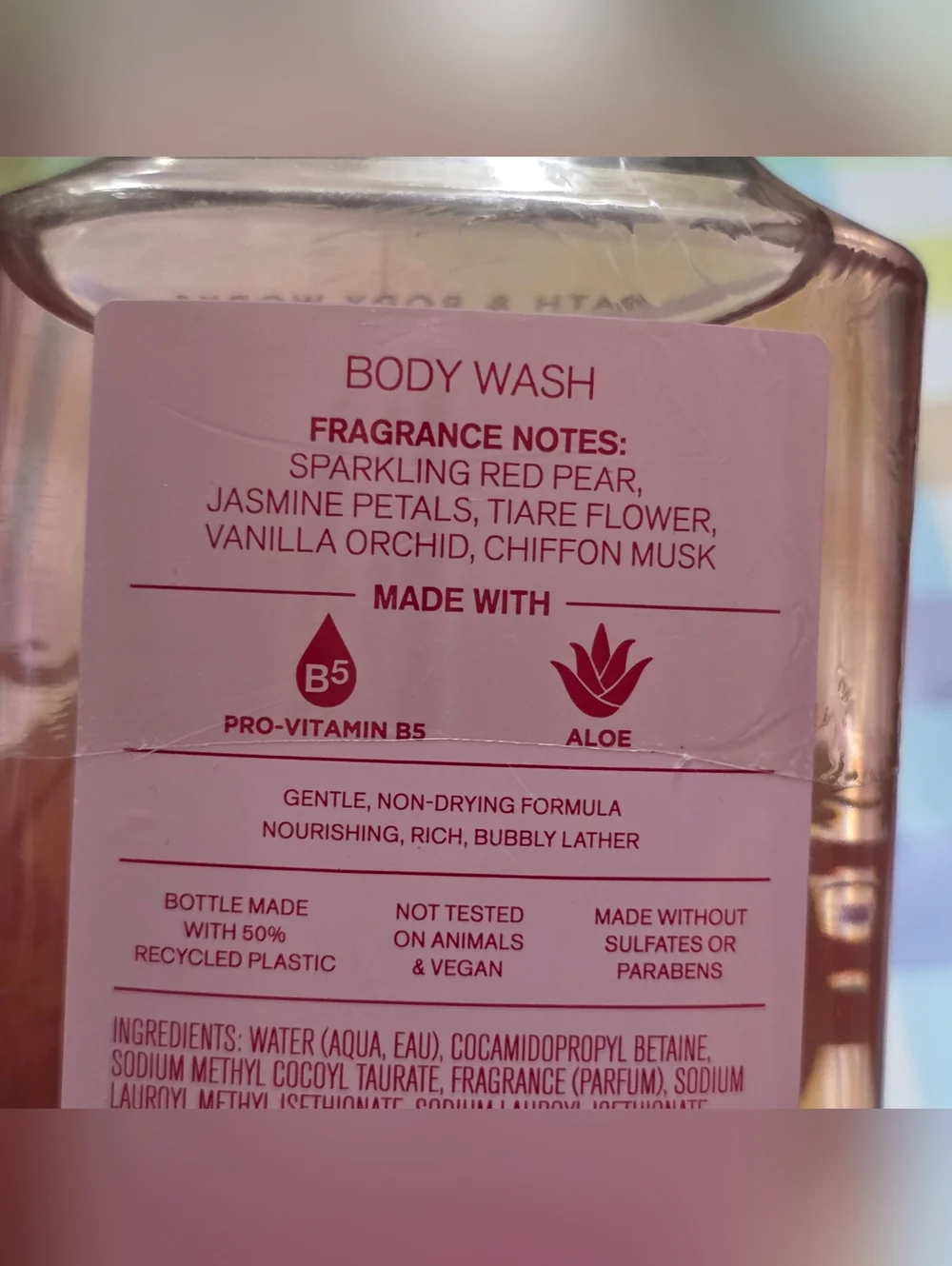 Bath & Body Works Pink Chiffon Body Wash, Cream, & Mist 4 Piece Set NEW Rare